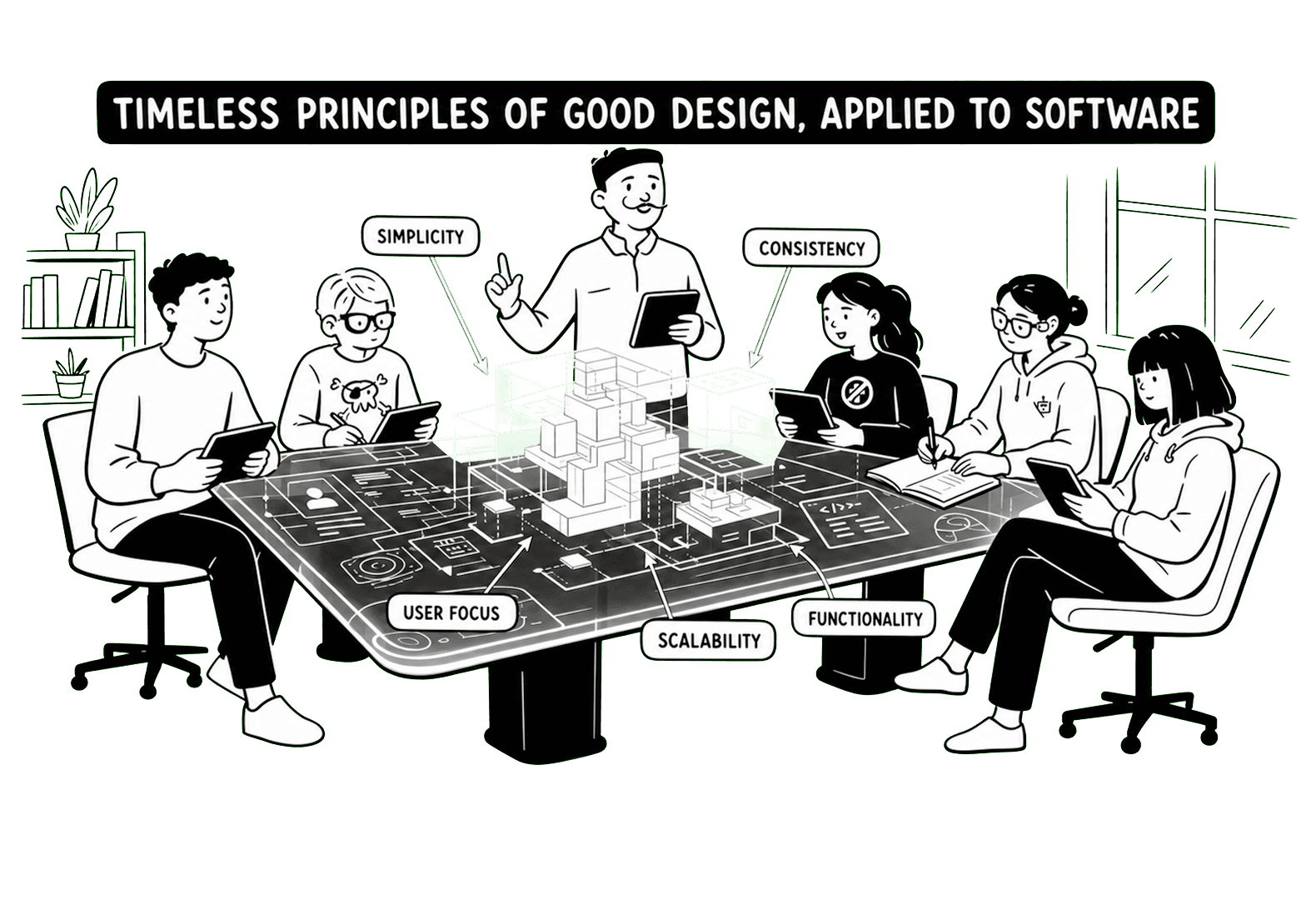 Illustration for timeless principles of good design